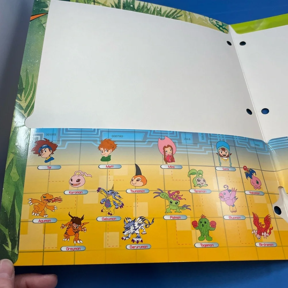 VTG Y2K Digimon 3-hole pocket folders - set of 2